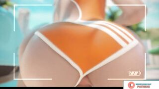 Tracer Record Hot Beach Video - Overwatch Hentai Animation 60Fps