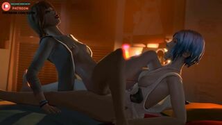 Futanari Chloe Price Fucked Max Caulfield In Ass And Cumming On The Bed | Exclusive Futa Hentai Ani