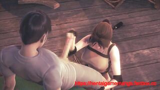 Lara croft cosplay hentai having sex with a man in new animated hentai manga video