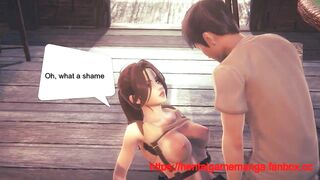 Lara croft cosplay hentai having sex with a man in new animated hentai manga video