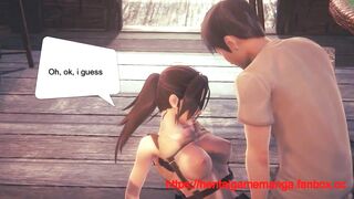 Lara croft cosplay hentai having sex with a man in new animated hentai manga video