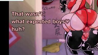 FUTANARI GIRL HAVING FUN WITH BOYS IN THE TOILET - FUTA HENTAI ANIMATION 60FPS