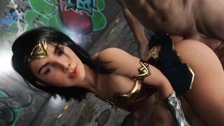 Gal Gadot As Wonder Woman Double Penetrated