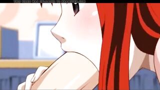 Fairy Tail. Threesome sex with Lucy and Erza