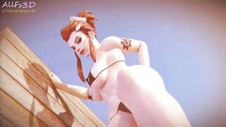 Brigitte’s Beach Footjob Tease