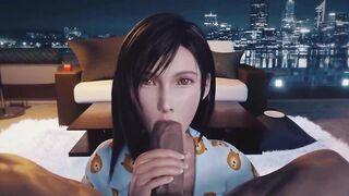 Tifa Lockhart – BBC Blowjob Facial (Animation With Sound)