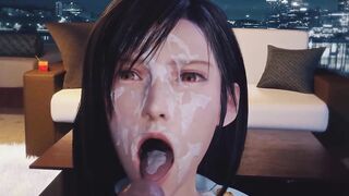 Tifa Lockhart – BBC Blowjob Facial (Animation With Sound)