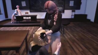 3D FUTA - Shemale fucking teacher for Money