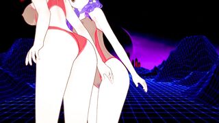 Ranma and Shampoo Dancing , juicy bodies with big tits & ass