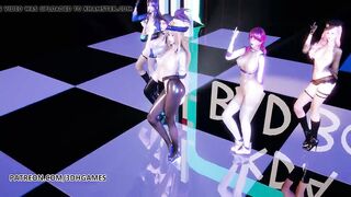 R18-MMD RedVelvet - Bad Boy Nude Vers Ahri Akali Kaisa Eve