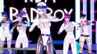 R18-MMD RedVelvet - Bad Boy Nude Vers Ahri Akali Kaisa Eve