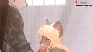 furry couple have sex in locker room