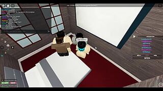 Red hair and Blue Hair girl get fucked in roblox