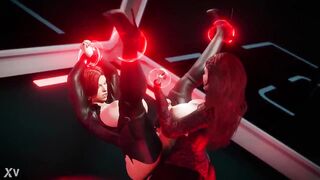 Futa Scarlet Witch fucks Futa Black Widow 3d hentai