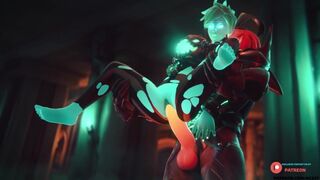 Overwatch halloween Tracer fucked by ghost