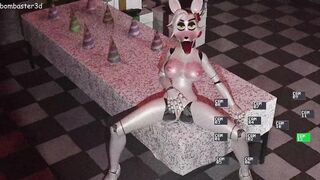 a very strange pizzeria with a very strange Mangle