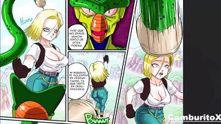 Android 18 Fucked in the Forest od Krillin, Leaving Her Pussy Dripping Cum - DBZ Hentai