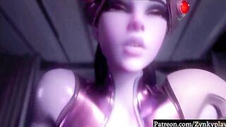 Widowmaker Overwatch fucked cumshot pussy