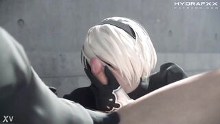 Nier Automata 2B Giving A Blowjob Rule 34