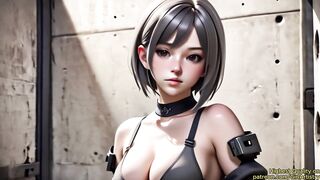 2B Without Blindfold. 3D Anime. No Nude