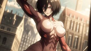 Mikasa got female Titan powers fuck eren attack Titan hardcore attack on Titan Hentai uncensored