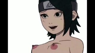 Sarada riding a dildo until she cums