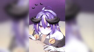 Cute anime demon girl sucking your cock