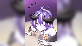 Cute anime demon girl sucking your cock