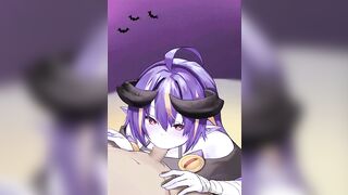 Cute anime demon girl sucking your cock