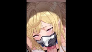 Masked Hentai girl sucks dick Inside the mask! - 4k 60fps hentai