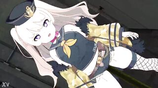 MMD azurlane Bache sex in Dark Alleyway