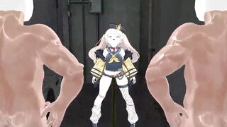 MMD azurlane Bache sex in Dark Alleyway