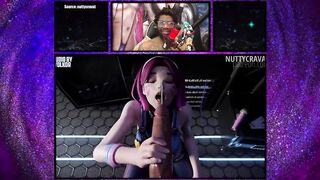 Tight Mouth D.VA Sucks A Hard Cock Backstage Until Cum Shoots All Over Her Face