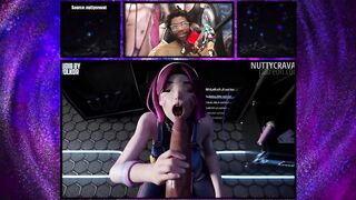 Tight Mouth D.VA Sucks A Hard Cock Backstage Until Cum Shoots All Over Her Face