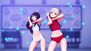 【MMD Lycoris Recoil 4k/60fps】《(錦木 千束 Chisato)(井ノ上 たきな Takina)》~《(HoneyWorks) Fansa / mona)》