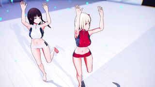 【MMD Lycoris Recoil 4k/60fps】《(錦木 千束 Chisato)(井ノ上 たきな Takina)》~《(HoneyWorks) Fansa / mona)》