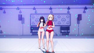 【MMD Lycoris Recoil 4k/60fps】《(錦木 千束 Chisato)(井ノ上 たきな Takina)》~《(HoneyWorks) Fansa / mona)》