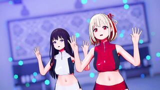 【MMD Lycoris Recoil 4k/60fps】《(錦木 千束 Chisato)(井ノ上 たきな Takina)》~《(HoneyWorks) Fansa / mona)》