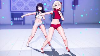 【MMD Lycoris Recoil 4k/60fps】《(錦木 千束 Chisato)(井ノ上 たきな Takina)》~《(HoneyWorks) Fansa / mona)》