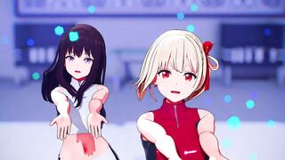 【MMD Lycoris Recoil 4k/60fps】《(錦木 千束 Chisato)(井ノ上 たきな Takina)》~《(HoneyWorks) Fansa / mona)》