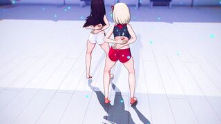 【MMD Lycoris Recoil 4k/60fps】《(錦木 千束 Chisato)(井ノ上 たきな Takina)》~《(HoneyWorks) Fansa / mona)》