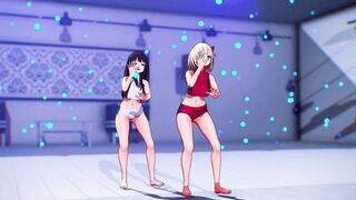 【MMD Lycoris Recoil 4k/60fps】《(錦木 千束 Chisato)(井ノ上 たきな Takina)》~《(HoneyWorks) Fansa / mona)》