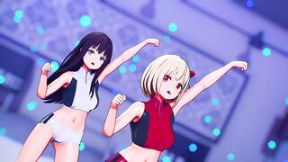 【MMD Lycoris Recoil 4k/60fps】《(錦木 千束 Chisato)(井ノ上 たきな Takina)》~《(HoneyWorks) Fansa / mona)》