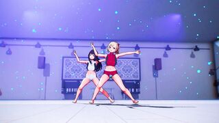 【MMD Lycoris Recoil 4k/60fps】《(錦木 千束 Chisato)(井ノ上 たきな Takina)》~《(HoneyWorks) Fansa / mona)》