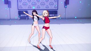 【MMD Lycoris Recoil 4k/60fps】《(錦木 千束 Chisato)(井ノ上 たきな Takina)》~《(HoneyWorks) Fansa / mona)》