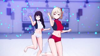 【MMD Lycoris Recoil 4k/60fps】《(錦木 千束 Chisato)(井ノ上 たきな Takina)》~《(HoneyWorks) Fansa / mona)》