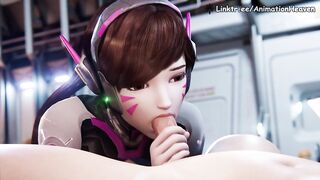 D.Va Letting a Fan Fuck Her & Cum Inside Her || 4K