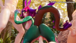 Neeko Getting Banged By Three Guys in the Forest || 4K