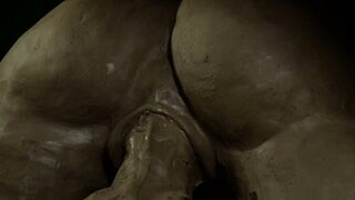 BOUNCING ASS PUMPS CUM FROM A MONSTER COCK - PORN ANIMATION BY DRIPPINGCLAY