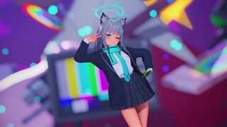 【MMD BlueArchive 4k/60fps】Sunaookami Shiroko (砂狼シロコ)《『ビビデバ (Bibbidiba) 星街すいせい (Hoshimachi Suisei)』》